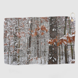 Serviette De Golf Chênes couverts de neige hiver Photographie de la