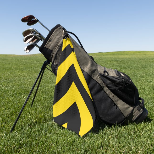 Serviette De Golf Chevrons d'abeilles de la route audacieux sur un (Vert)