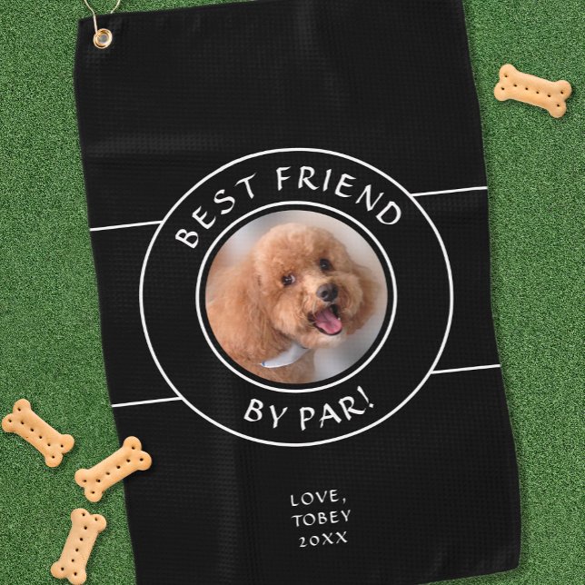 Serviette De Golf Chien Photo Amusant Meilleur Ami Par Par Modern Pr (Créateur téléchargé)