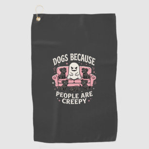 Serviette De Golf Chiens effrayants d'Halloween parce que les gens s