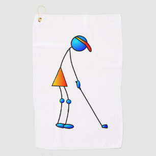 Serviette De Golf Chiffre jouant au golf d'amusement