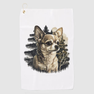 Serviette De Golf Chihuahua Joyeux Noël X-Mas Tree Cute