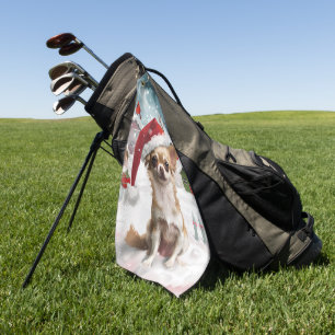 Serviette De Golf Chihuahua Winter Wonderland Christmas Joy