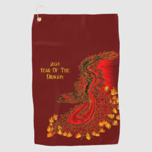 Serviette De Golf Chine Dragon, 2024 Année Du Dragon