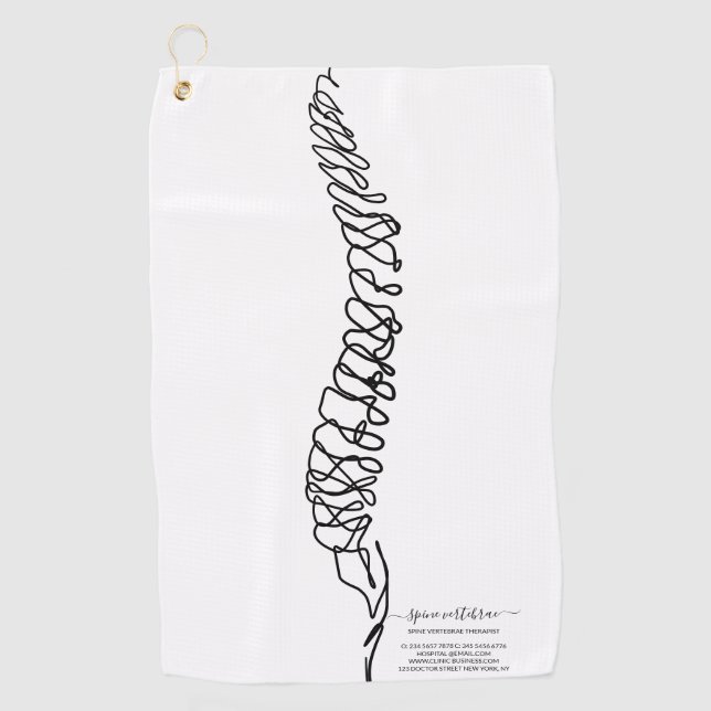 Serviette De Golf Chiropractor Chiropractic Spine Wellness Chiro (Devant)