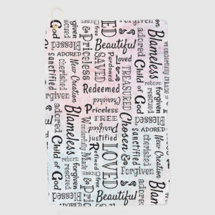 Serviette De Golf Chrétien Chrétien Paroles D'Affirmation