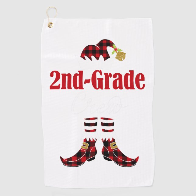 Serviette De Golf Christmas 2nd Grade Treize Teacher Student Cute (Devant)
