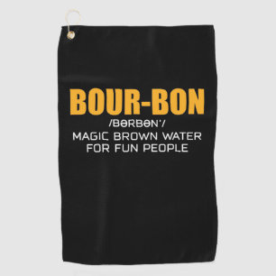 Serviette De Golf Cigar Lover Bourbon Magic Brown