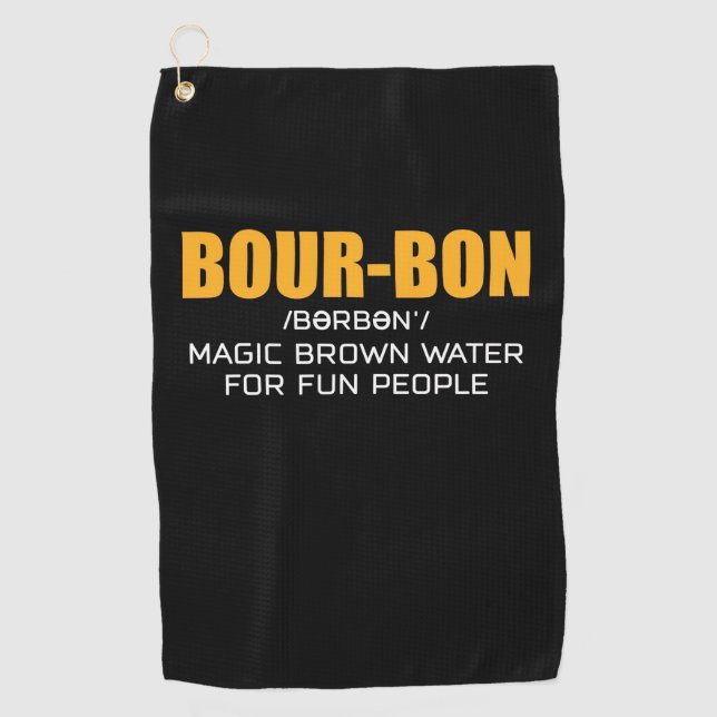Serviette De Golf Cigar Lover | Bourbon Magic Brown (Devant)