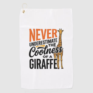 Serviette De Golf Citation de girafe drôle design vintage vecteur T-