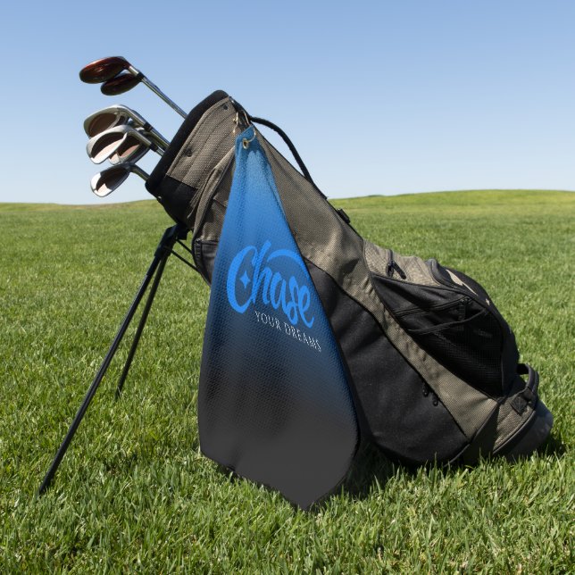 Serviette De Golf Citation Inspirationnelle Chasser vos rêves (Vert)
