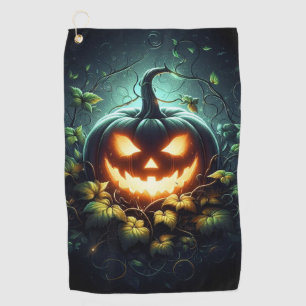 Serviette De Golf Citrouille de Halloween lumineuse de nature effray
