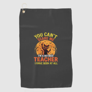 Serviette De Golf Citrouille de Halloween pour enseignant retraité D