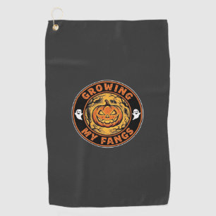 Serviette De Golf Citrouille d'Halloween de fantôme de dessin de cro