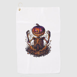 Serviette De Golf Citrouille d'Halloween squelette Portail de Magie