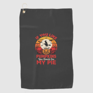 Serviette De Golf Citrouille drôle de conception de tarte pour Hallo