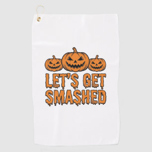Serviette De Golf Citrouille drôle d'Halloween qu'on s'éclate