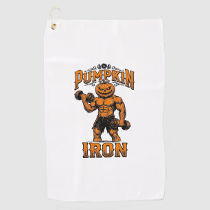 Serviette De Golf Citrouille Fer Vintage Bodybuilder Halloween Desig