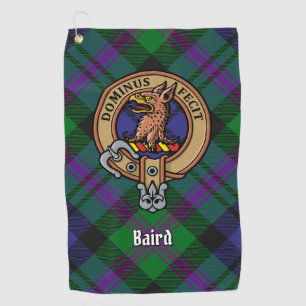 Serviette De Golf Clan Baird Crest sur Tartan