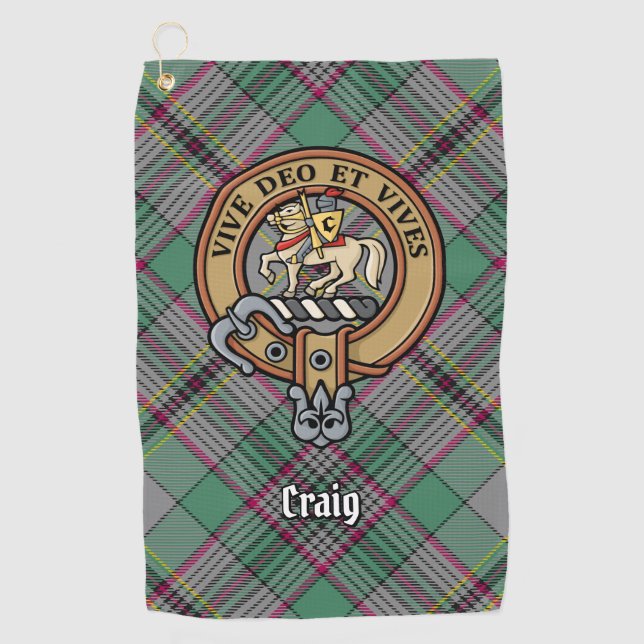 Serviette de golf Clan Craig Crest (Devant)