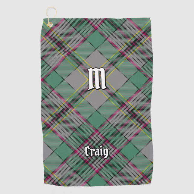 Serviette de golf Clan Craig Tartan (Devant)