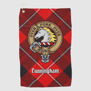 Serviette De Golf Clan Cunningham Crest sur Tartan