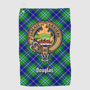 Serviette De Golf Clan Douglas Crest sur Tartan