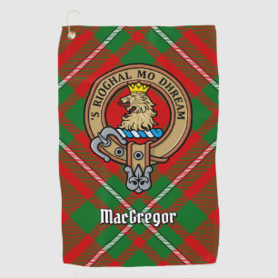 Serviette De Golf Clan Gregor Crest sur Tartan Golf Towne