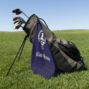 Serviette De Golf Clan Home Crest Badge et Tartan