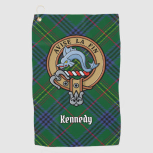 Serviette De Golf Clan Kennedy Crest sur Tartan