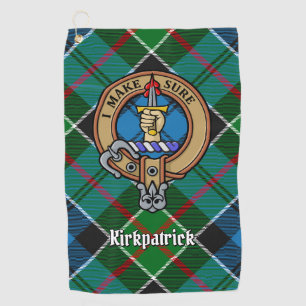 Serviette De Golf Clan Kirkpatrick Crest sur Tartan