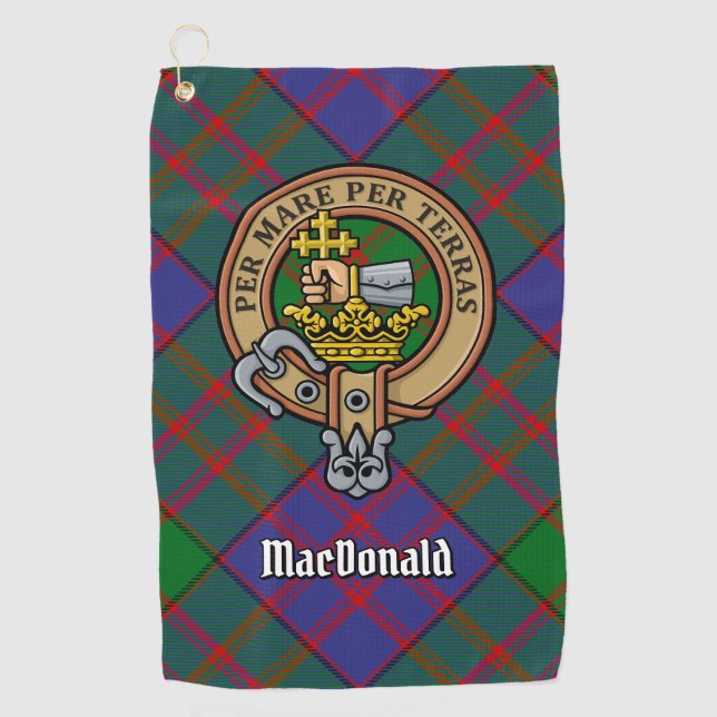 Serviette De Golf Clan MacDonald Crest Golf Towel (Devant)