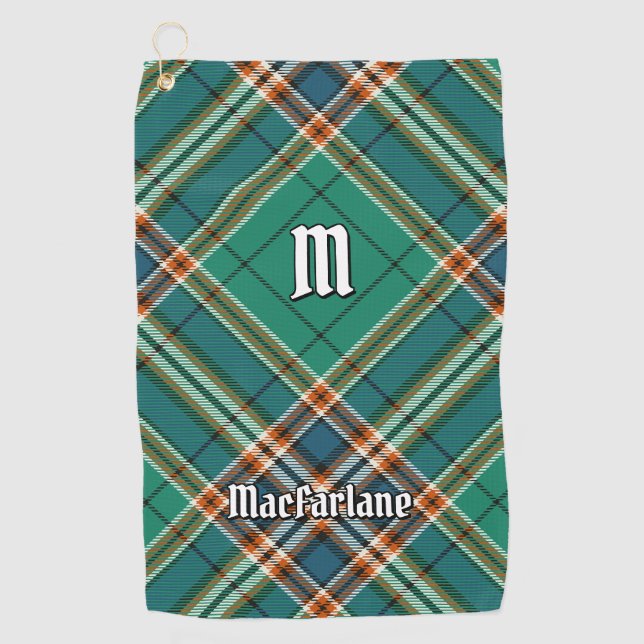 Serviette De Golf Clan MacFarlane Tartan de chasse antique (Devant)