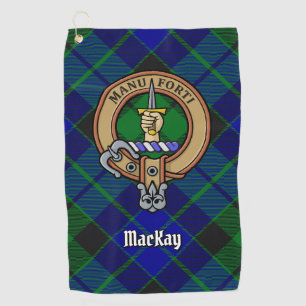 Serviette De Golf Clan MacKay Crest sur Tartan