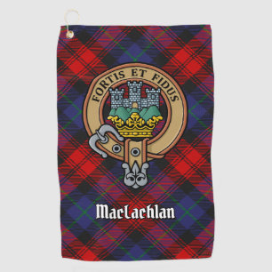 Serviette De Golf Clan MacLachlan Crest sur Tartan