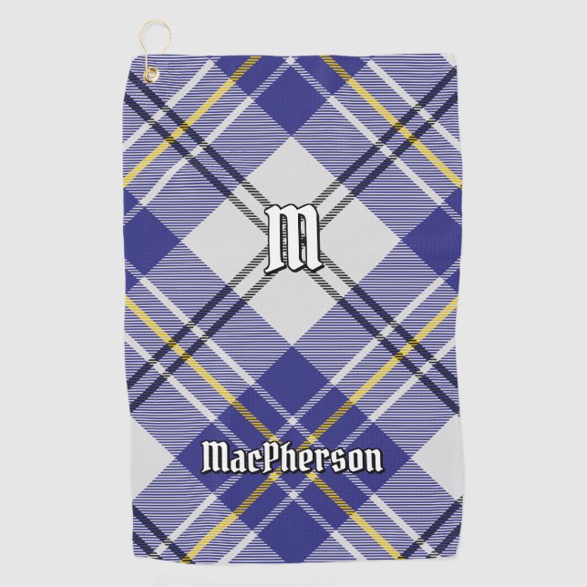 Serviette De Golf Clan MacPherson Robe Bleue Tartan Golf Serviette (Devant)