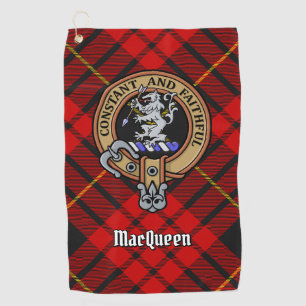 Serviette De Golf Clan MacQueen Crest sur Tartan