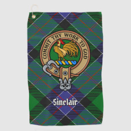 Serviette De Golf Clan Sinclair Crest sur la chasse Tartan