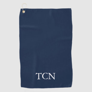Serviette de golf classique bleu marine personnali