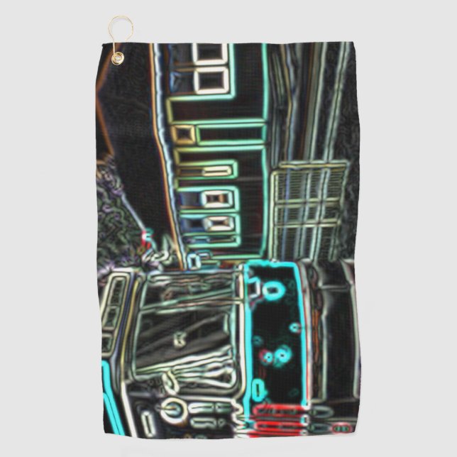 Serviette De Golf CLRV Neon à stn Golf Towel (Devant)