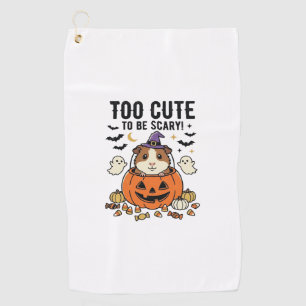 Serviette De Golf Cochon d'Inde d'Halloween Trop Mignon Pour Être Ef