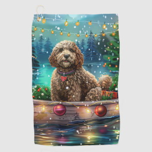 Serviette De Golf Cockapoo Christmas Festive Voyage