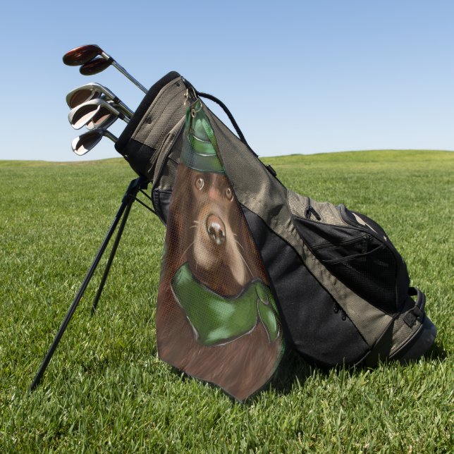 Serviette De Golf Cocker Spaniel Américain  (Vert)