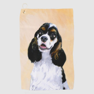 Serviette De Golf Cocker Spaniel (Parti) Peinture - Art Chien origin