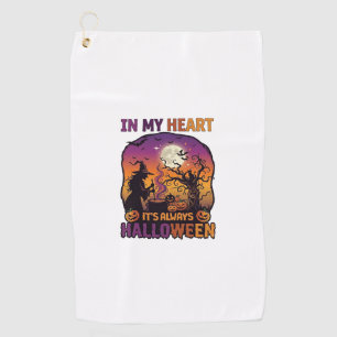 Serviette De Golf Coeur C'est toujours Halloween Sorcière Chaudron A