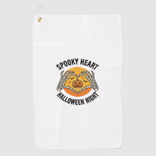 Serviette De Golf Cœur de squelette Halloween Vintage Design des mai