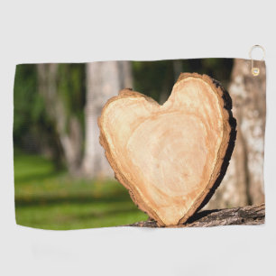 Serviette De Golf coeur en bois