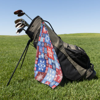 Serviette De Golf Collage flocon de neige du 250e anniversaire