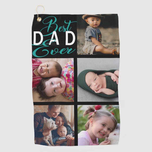 Serviette De Golf Collage photo de Best Dad Ever (Devant)