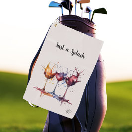 Serviette De Golf Coloré juste un peu d'aquarelle de vin
